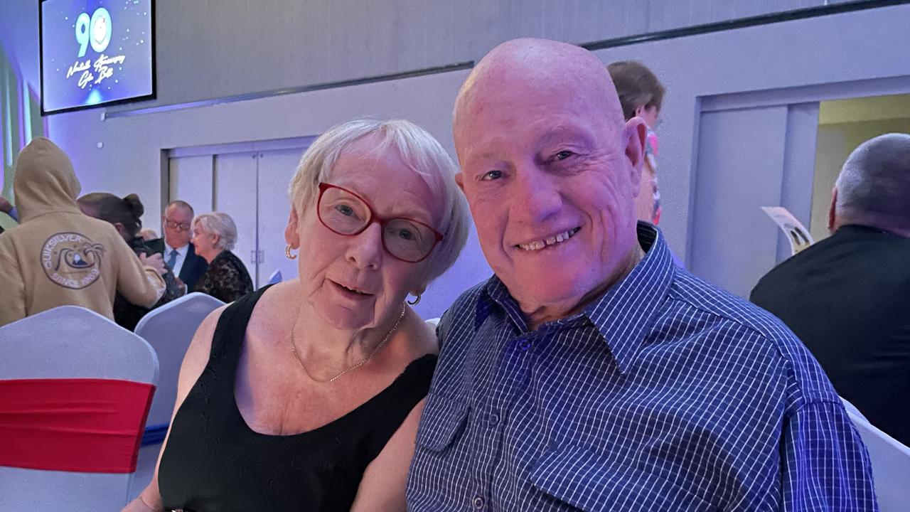 Mary Brearton and Joseph Murphy at the Metropolitan Caloundra Surf Life Saving Club 90th Anniversary Gala Ball.