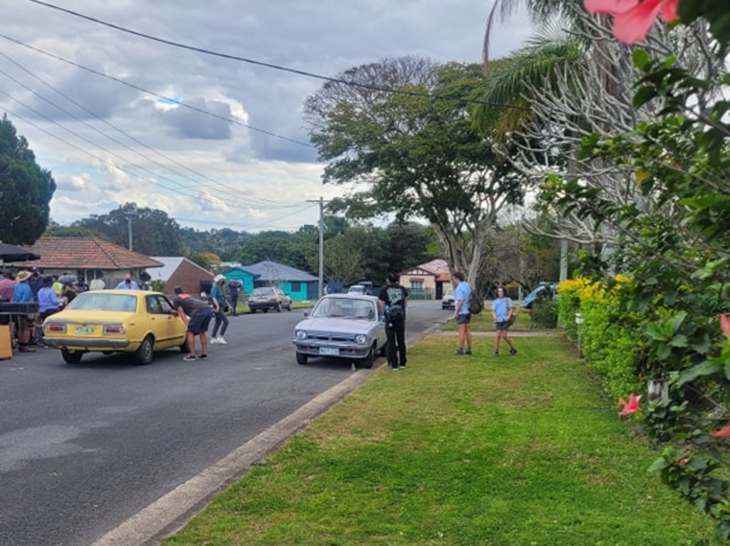 Production on Netflix series Boy Swallows Universe underway in Beenleigh on Monday. Photo: Facebook