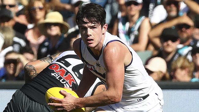 Andrew Brayshaw is aiming to play in Fremantle’s opening JLT game against Collingwood. Picture: Sarah Reed