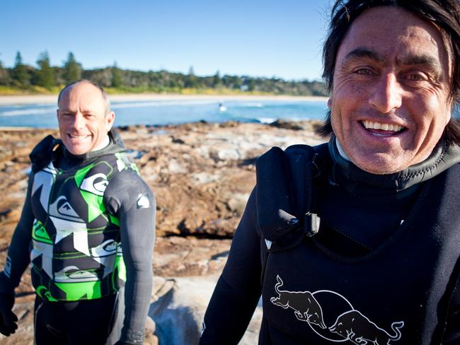 Storm Surfers duo Tom Carroll and Ross Clarke-Jones, two of the world’s best known big wave hunters.