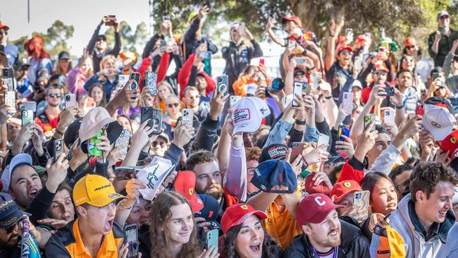 Fans have been banned from spilling out onto the track after last year’s events Picture: Jake Nowakowski