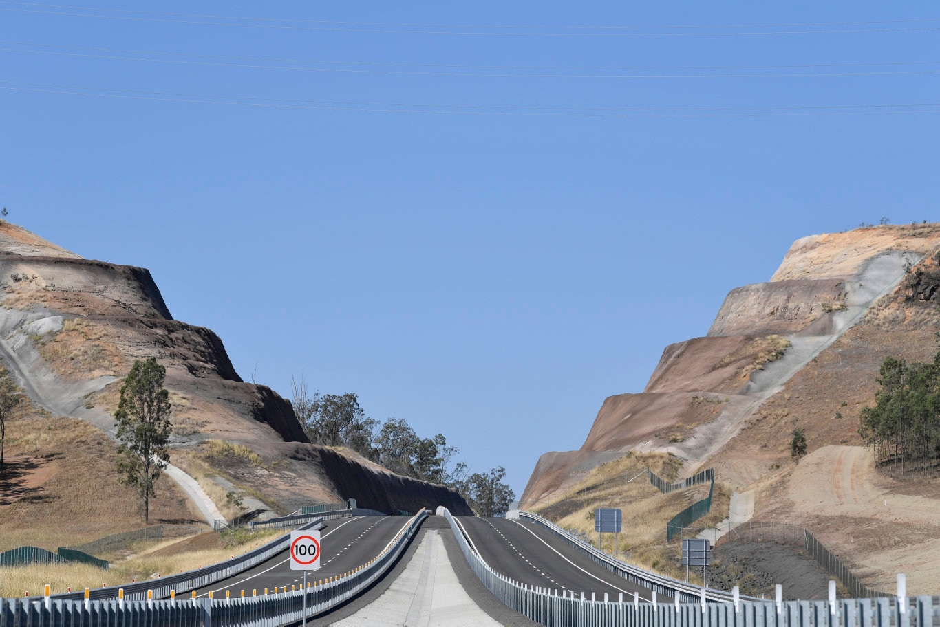 A cutting near Six Mile Cr on the Toowoomba Second Range Crossing during the media preview before opening, Friday, September 6, 2019. Picture: Kevin Farmer