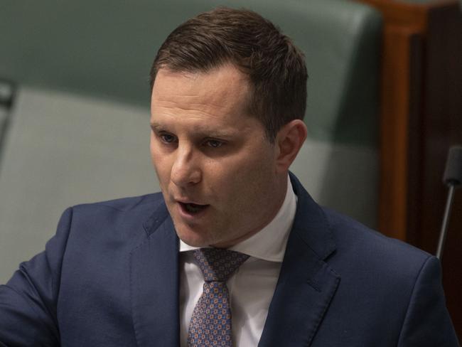 CANBERRA, AUSTRALIA - NewsWire Photos FEBRUARY 15, 2022: , Canberra. Picture : Alex Hawke MP during Question Time at Parliament House in Canberra. Picture: NCA NewsWire / Martin Ollman