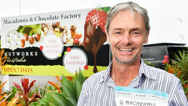 Nutworks’ Yandina facility are opening a new production site in Cooroy. Pictured, company's chief executive Wayne Gersbach. Photo: Patrick Woods.