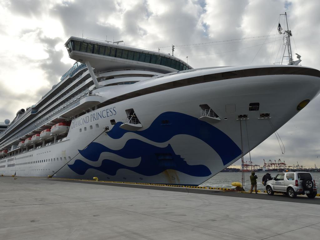 Japanese officials have confirmed 20 cases of coronavirus on the Diamond Princess cruise ship. Picture: Kazuhiro Nogi/AFP