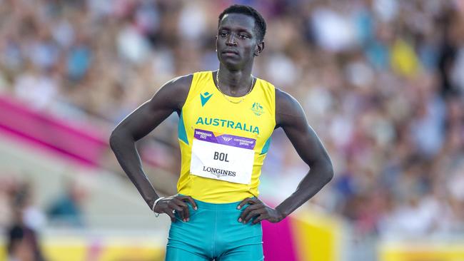 Peter Bol before the start of the Men's 800m Final at the Birmingham 2022 Commonwealth Games. Picture: Getty Images