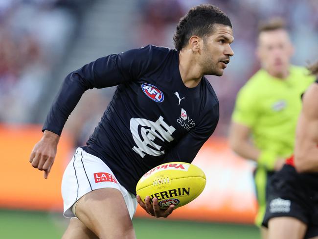 AFL Round 7. 02/05/2021.   Essendon vs Carlton at the MCG, Melbourne.  Sam Petrevski-Seton of the Blues    . Pic: Michael Klein