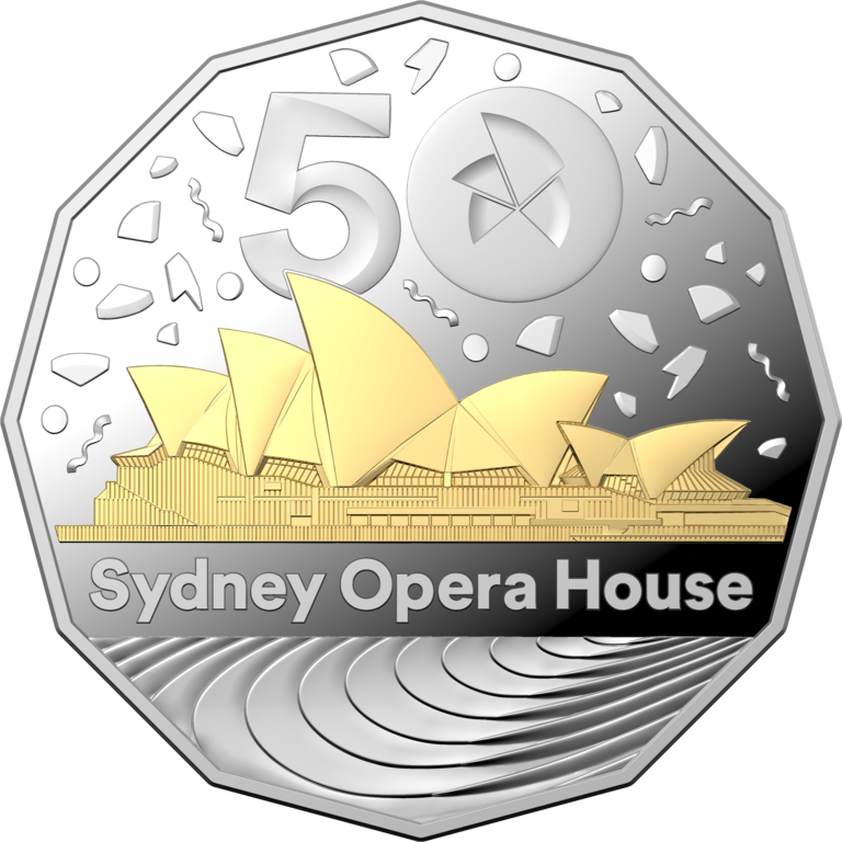 One of the commemorative 50c coins.