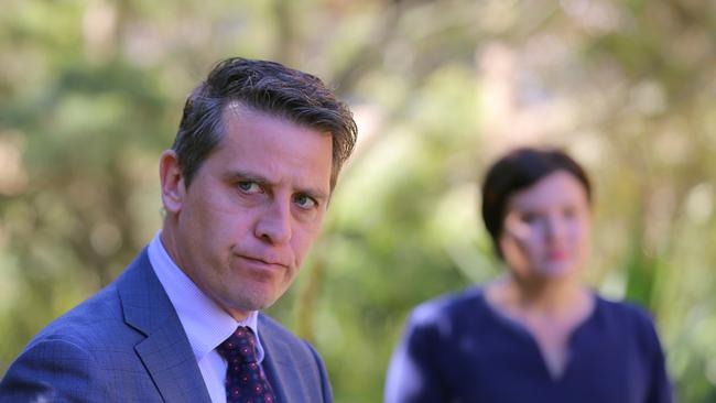 NSW Shadow Minister for Health Ryan Park and NSW Opposition Leader Jodi McKay during a press conference at NSW Parliament in Sydney. Picture: NCA NewsWire / Steven Saphore