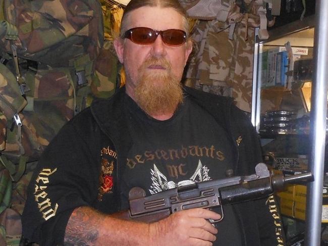 Mark Barford poses with a firearm on his Facebook page.