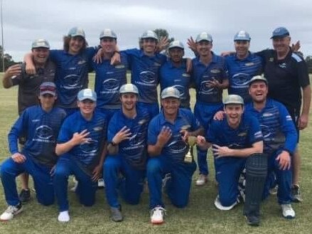 Langwarrin celebrates a fourth consecutive Peacock Cup victory.