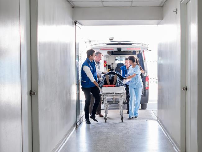 Paramedics are not wearing protective gear putting them at risk of COVID-19. Picture: Istock