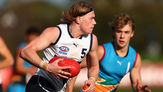 Harley Reid has no qualms playing for West Coast. Picture: Graham Denholm/AFL Photos via Getty Images