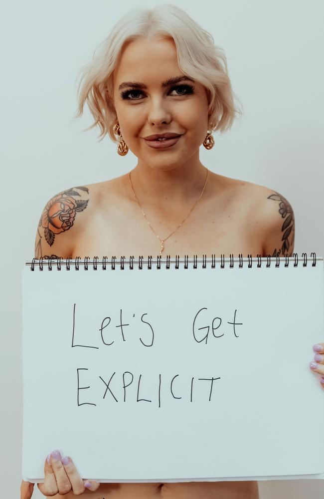 The Let’s Get Explicit calendar will feature women dressing down in settings where they feel, empowered, to provoke conversations about violence against women. Picture: Saoirse Byers, Hello Bloom Photography