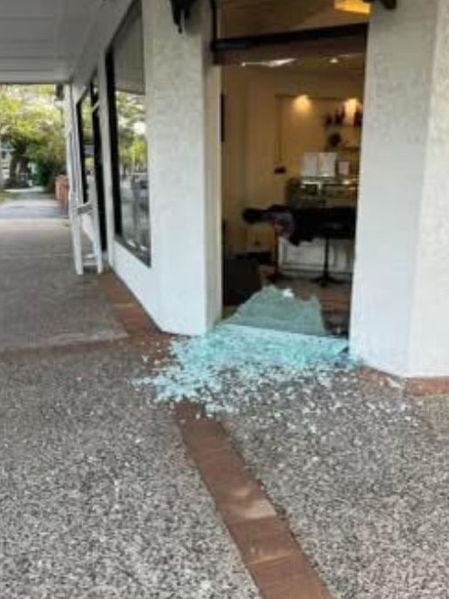 Two businesses at Racecourse Rd, Ascot were broken into this morning. Picture: Tayla Couacaud