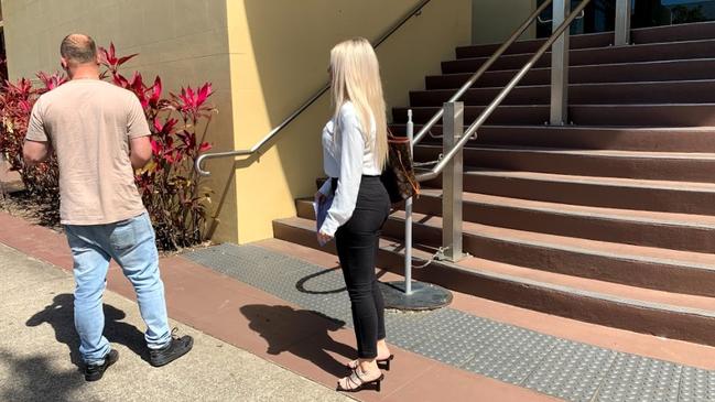 Mackay glamour Chloe Victoria Smith outside Mackay Magistrate's Court. Picture: Lillian Watkins