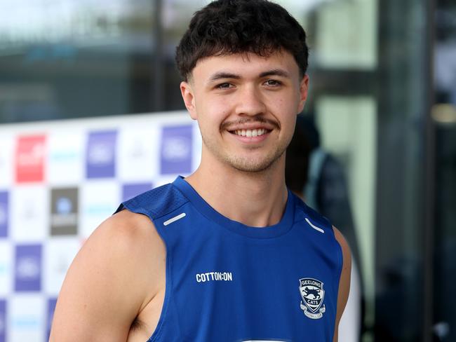 Geelong Cats Draftee Interviews at GMHBA Stadium.  Keighton Matofai-Forbes. Picture: Mike Dugdale