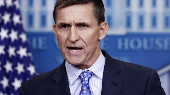 Michael Flynn was national security adviser for a short few weeks at the start of Mr Trump’s tenure. Pic: AP