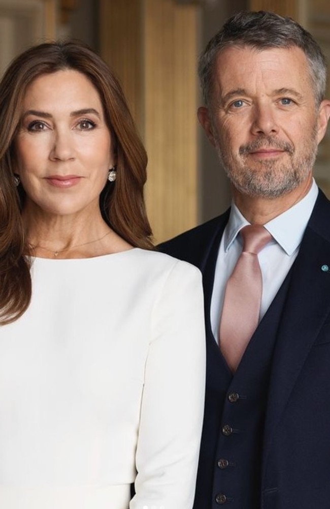 King Frederik and Queen Mary pose in their new joint portrait. Picture: Supplied