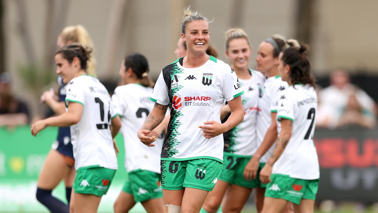 Chloe Logarzo has rediscovered her love of football as she leads the Western United charge. (Photo by Jonathan DiMaggio/Getty Images)