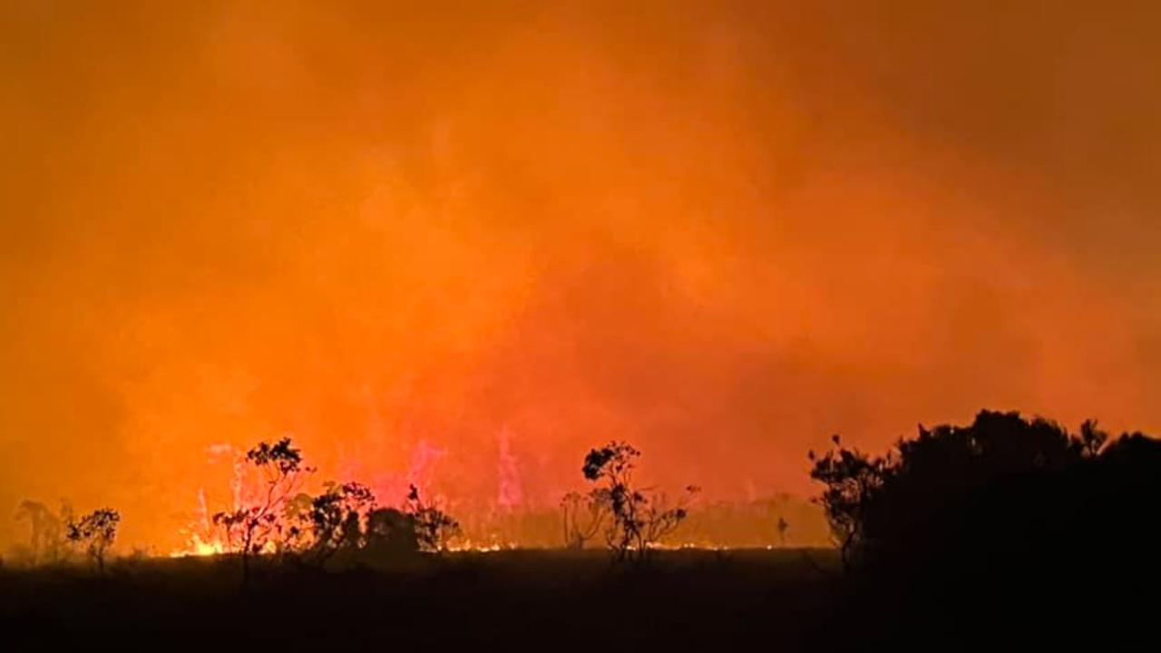 People were forced to flee from a Cape Otway fire in the middle of the night. Picture: Facebook.