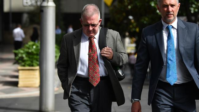 Brogden leaves court on Thursday Picture: Joel Carrett