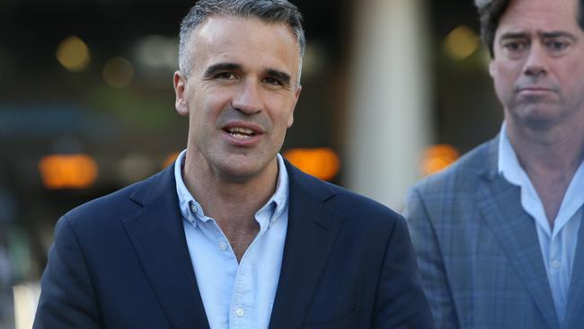 South Australian Premier Peter Malinauskas was best on ground during Gather Round. Picture: Emma Brasier