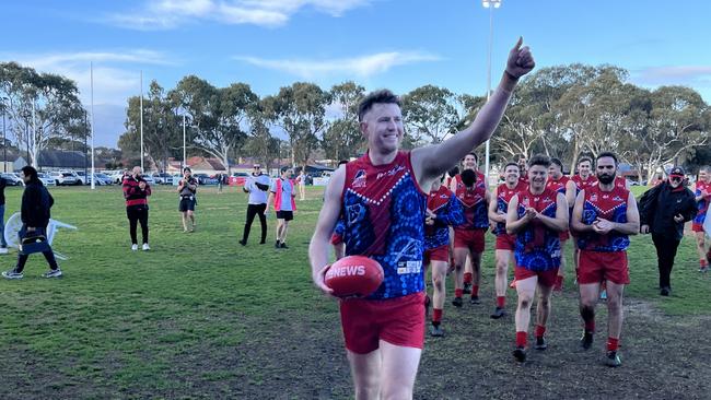 Lockleys forward Ben Haren booted 100 goals last season on his way to promotion. Picture: Lockleys Football Club