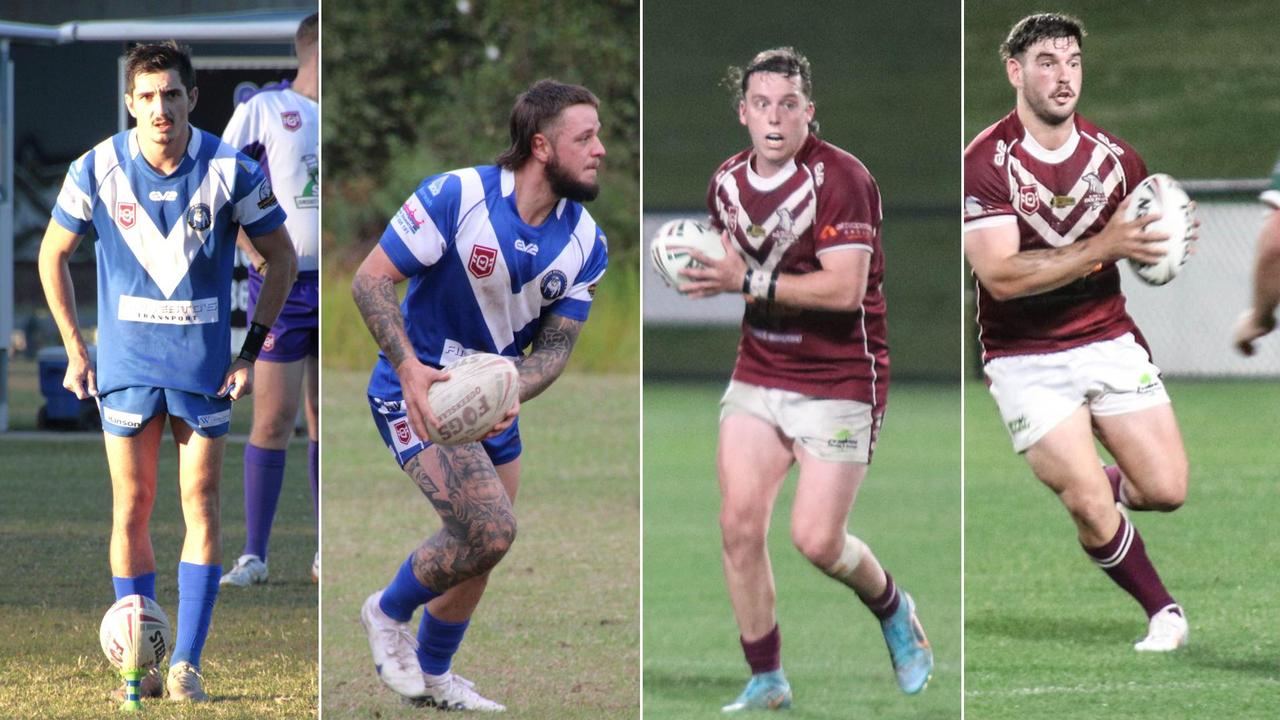 The Beerwah Bulldogs will play the Kawana Dolphins in the 2023 Sunshine Coast A-grade grand final. Pictures: Facebook and Richo Jarman.