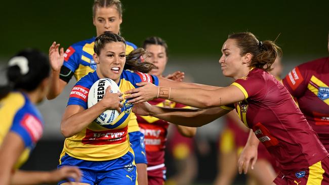 City’s Shaylee Bent taking the ball forward. Picture: NRL Photos/Gregg Porteous