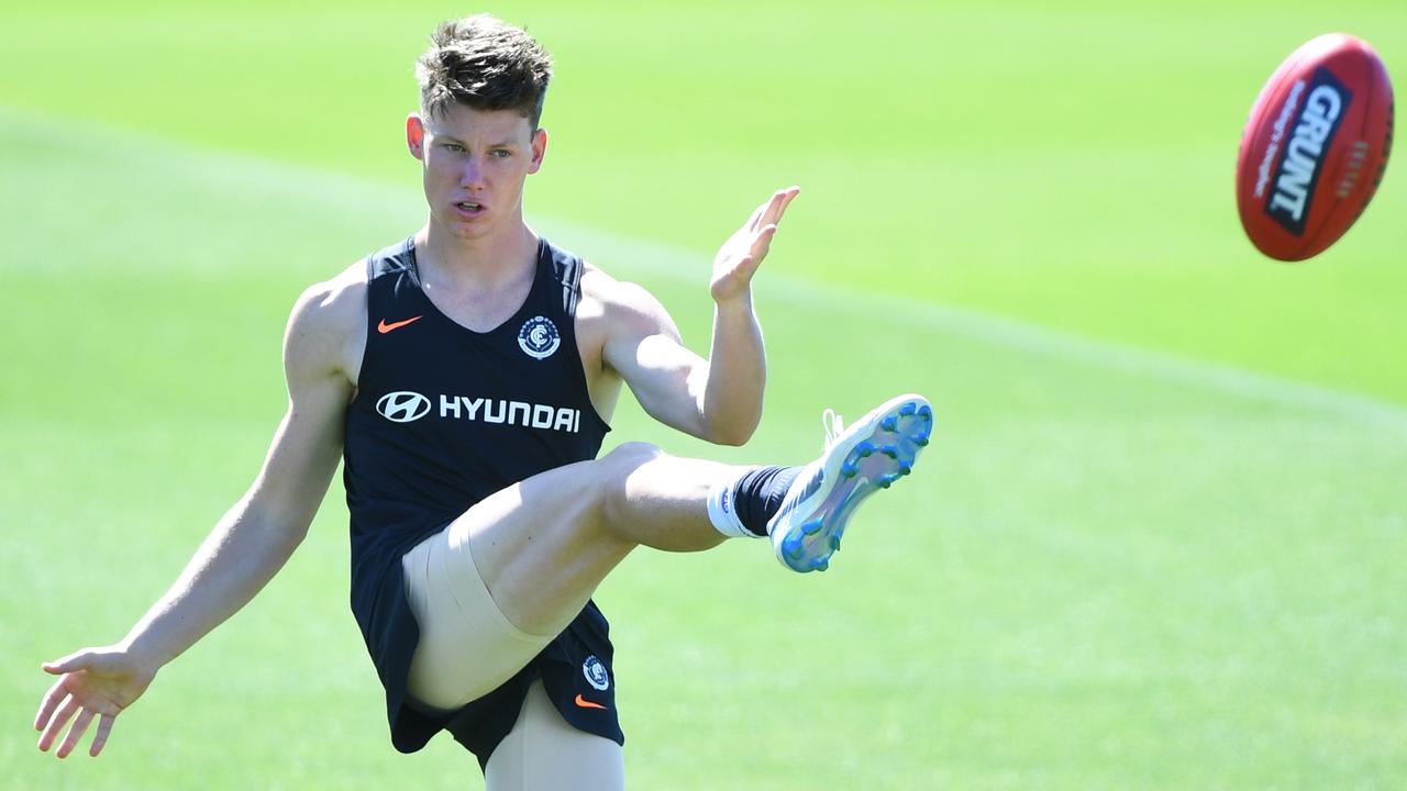 Carlton’s No.1 draft pick Sam Walsh is aiming for a Round 1 debut.