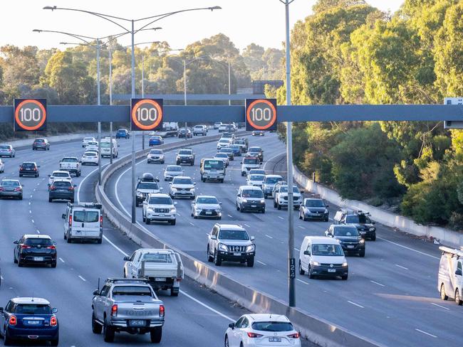 The Monash Fwy has become more congested. Picture: Jake Nowakowski.