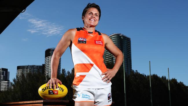 Giants player Courtney Gum has been crowned the AFLW MVP. Picture: Brett Costello