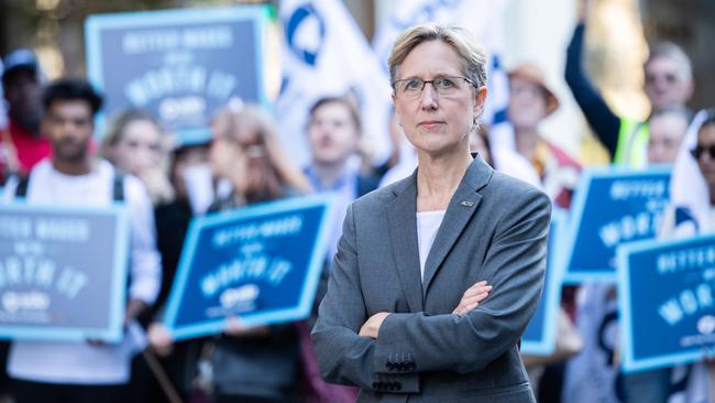 ACTU secretary Sally McManus says voters rejected the Coalition’s proposals to take workers backwards. Picture: Monique Harmer/NewsWire