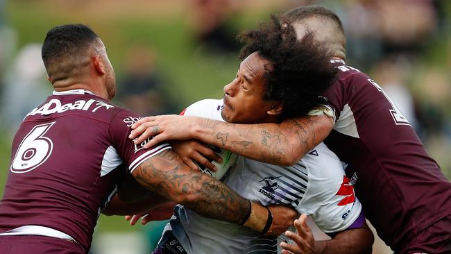 Felise Kaufusi is one of the top performers at the Melbourne Storm. Picture: AAP Image/Brendon Thorne