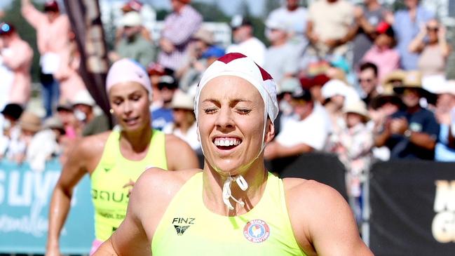 Georgia Miller winning her third Australian iron crown.