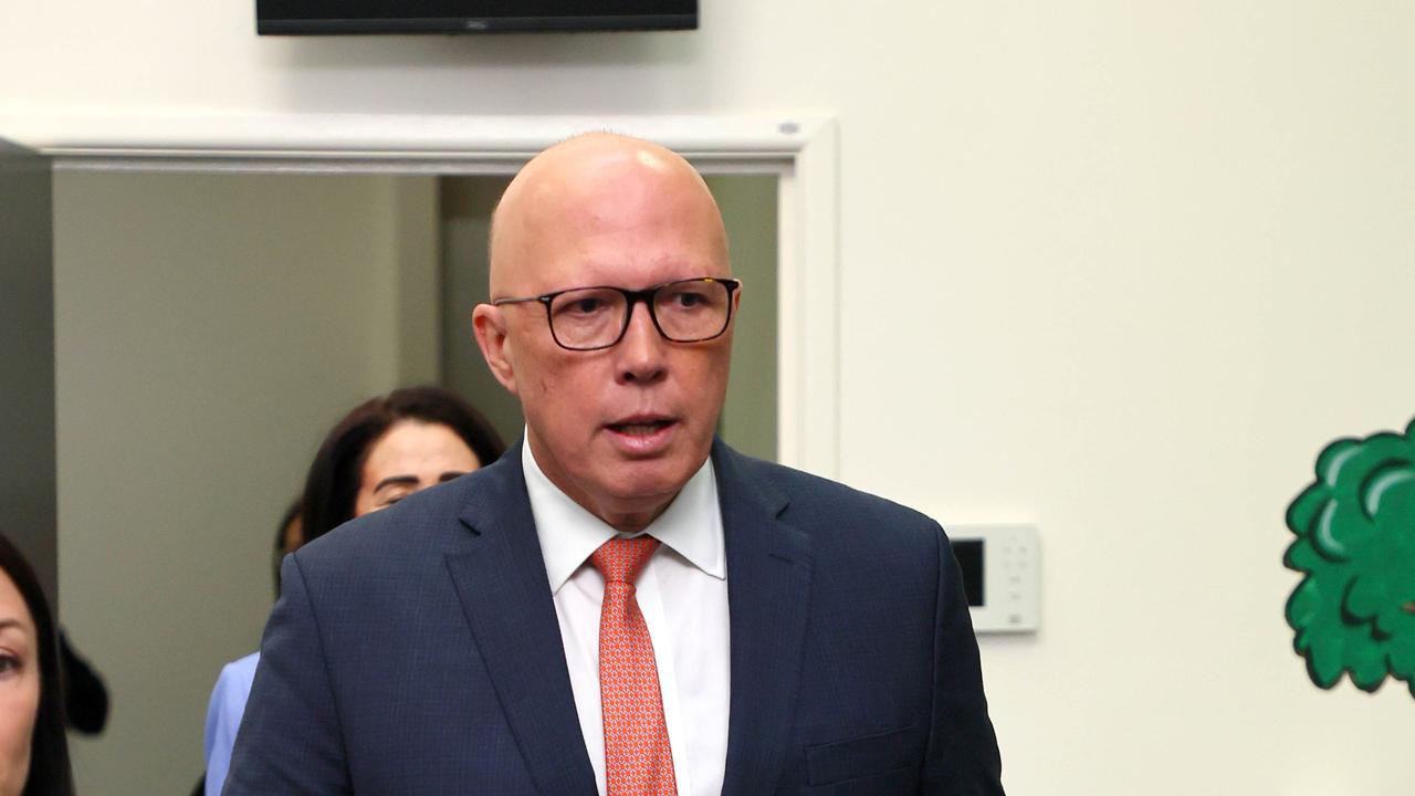 Opposition leader Peter Dutton will attend a memorial for October 7 in Sydney Picture: NewsWire/Tertius Pickard