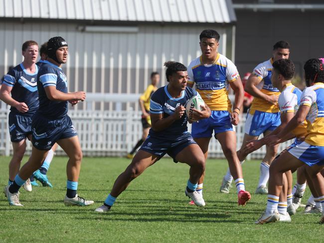 Pictured is The Peter Mulholland Cup at Ringrose Park, Wentworthville today. Patrician Brothers Blacktown v Matraville SHS. Picture: Tim Hunter.