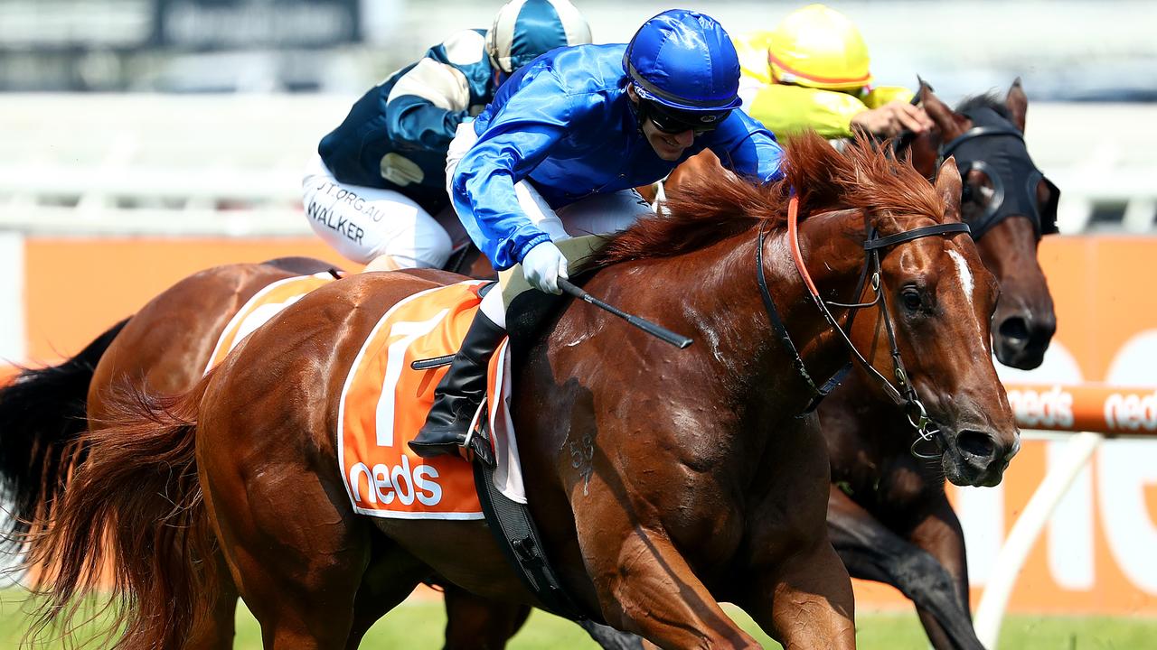 Luke Currie steers Hanseatic to victory in the Blue Diamond Prelude. Picture: Getty Images