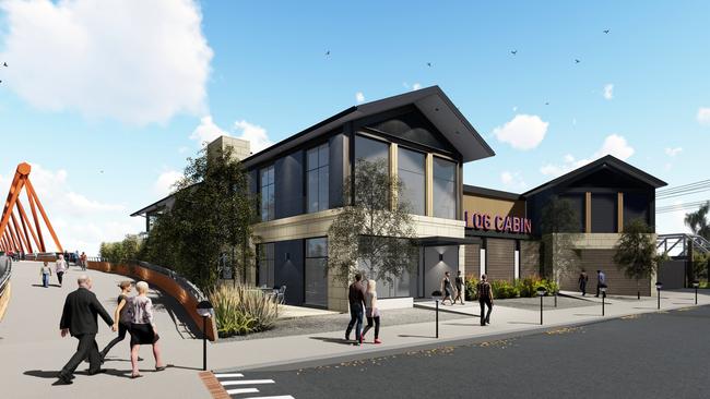 An artist's rendition of the new-look Penrith Log Cabin. FDC Constructions has submitted a development application with Penrith Council.