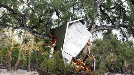 Entire homes were swept away. Picture: Twitter.