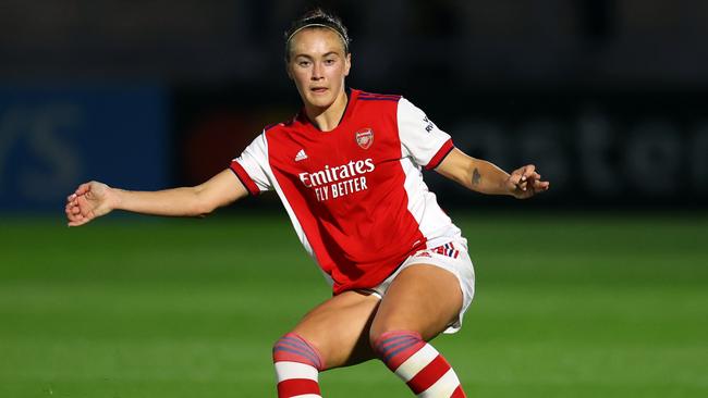 Caitlin Foord playing for Arsenal during the UEFA Women's Champions League.