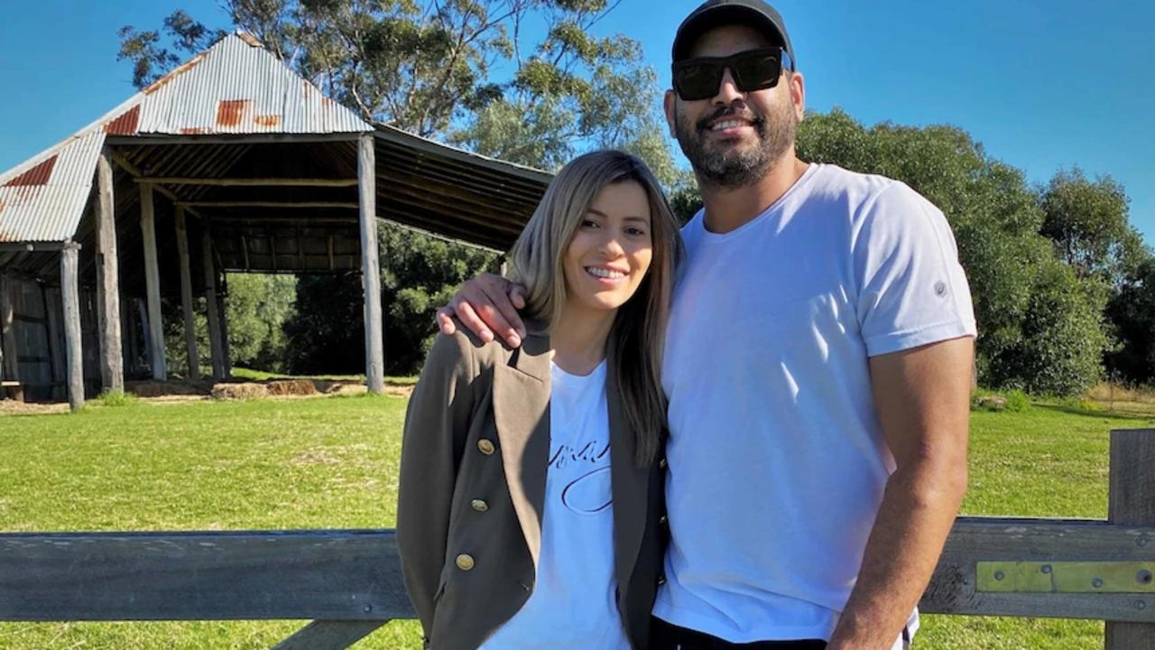 Greg Inglis with wife Alyse.