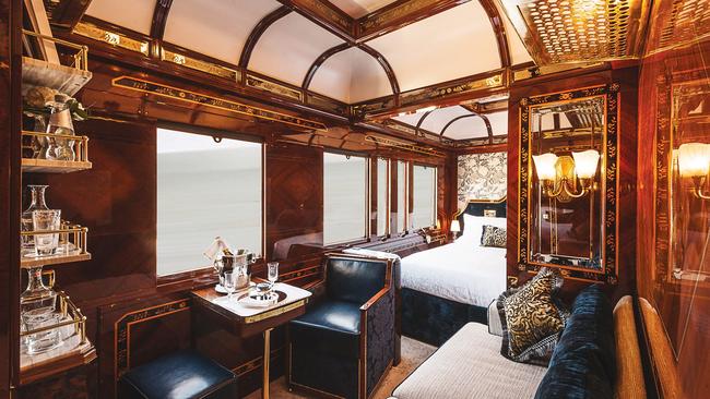 A Grand Suite on Belmond’s Venice Simplon-the Orient-Express.