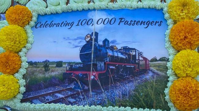 The Mary Valley Rattler celebrated their special milestone with an anniversary cake.