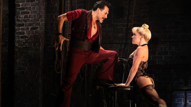 Ricky Rojas as Santiago and Robyn Hurder as Nini in Moulin Rouge! The Musical, which has been nominated for a whopping 14 Tony awards. Picture: Matthew Murphy
