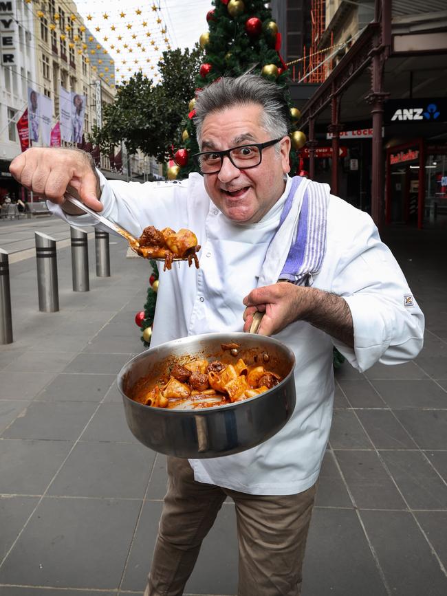 Chef Guy Grossi in the Bourke Street Mall. Picture: David Caird