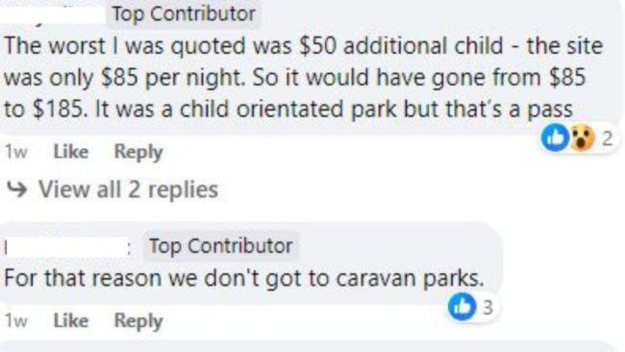 Members of the Caravanning with Kids Australia Facebook group are in uproar about a surcharge for children (and that includes toddlers) at campgrounds they have visited around Australia. Picture: Facebook / Caravanning with Kids Australia