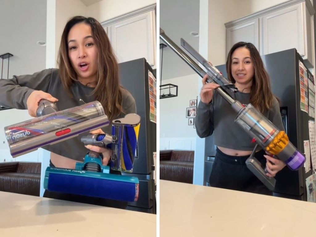 Score $550 off the Dyson V15s Detect Submarine Complete vacuum. Picture: TikTok/@jacklyndang.