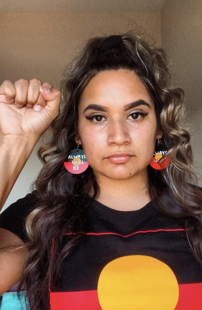 Uluru Youth Dialogue co-chair Allira Davis said she would stand with her people. Picture: Instagram